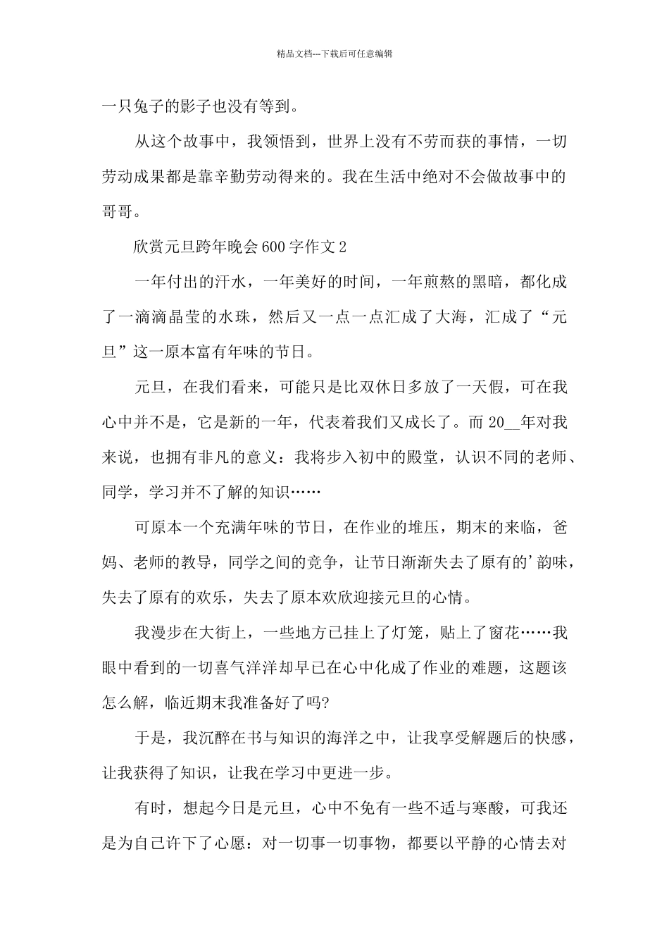 欣赏元旦跨年晚会600字作文5篇_第2页