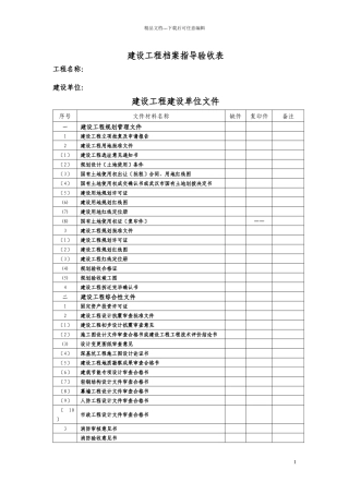 武汉市城建档案馆交档资料新顺序表1