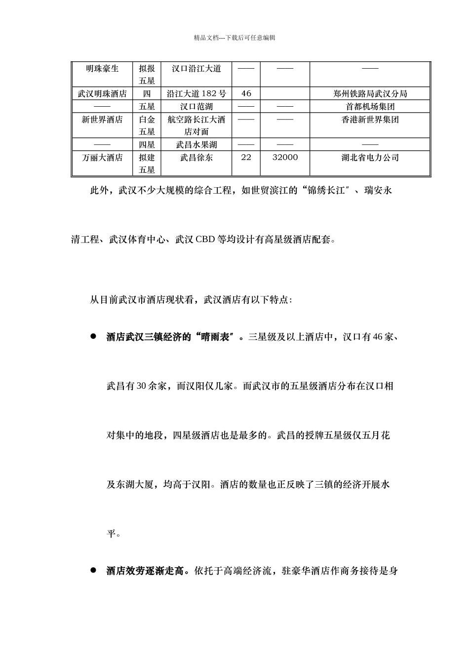 武汉酒店及酒店公寓市场概况_第2页