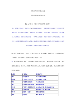 2025年软件测试工程师笔试试题大集合
