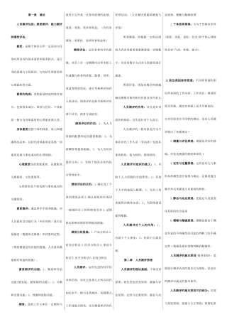 2025年人员素质测评各章知识点