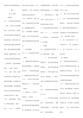 2025年电大民族理论与民族政策题库整理版