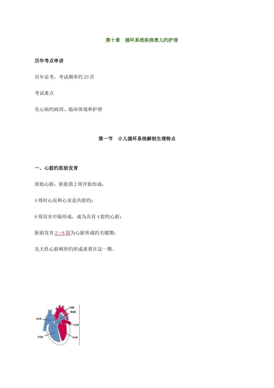 2025年主管护师儿科讲义循环系统疾病患儿的护理_第1页