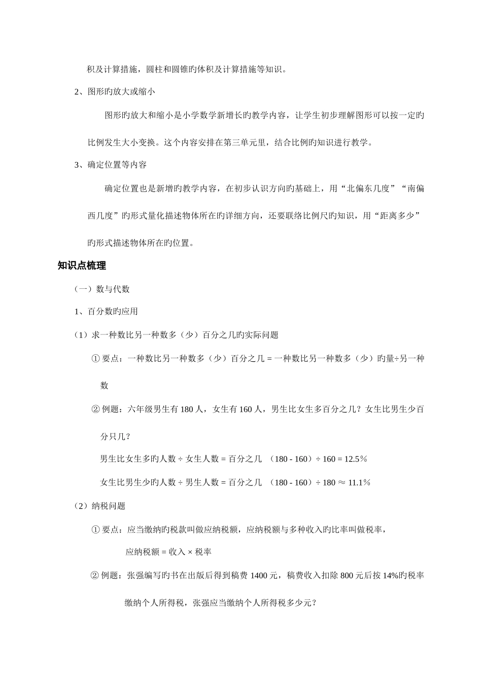 2025年精华版小升初数学总复习_第2页