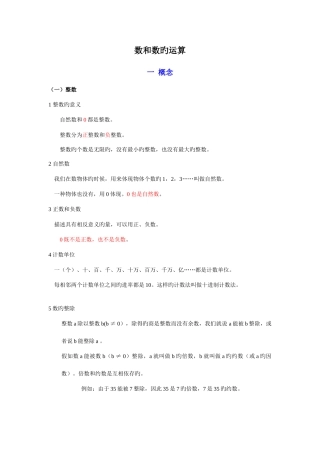 2025年人教版小升初数学知识点归纳