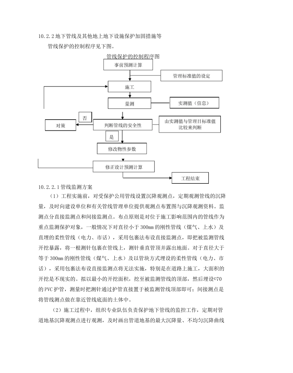 (完整版)地下管线及其他地上地下设施保护加固措施_第1页