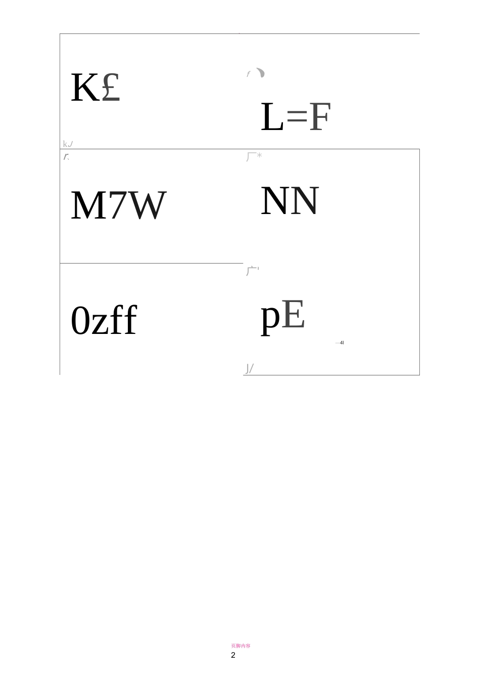 26个英语字母卡片(A4,大写小分开)_第2页