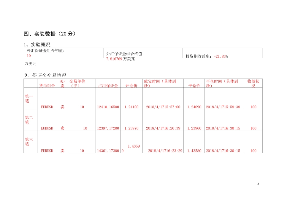 《外汇模拟交易》实验报告_第2页