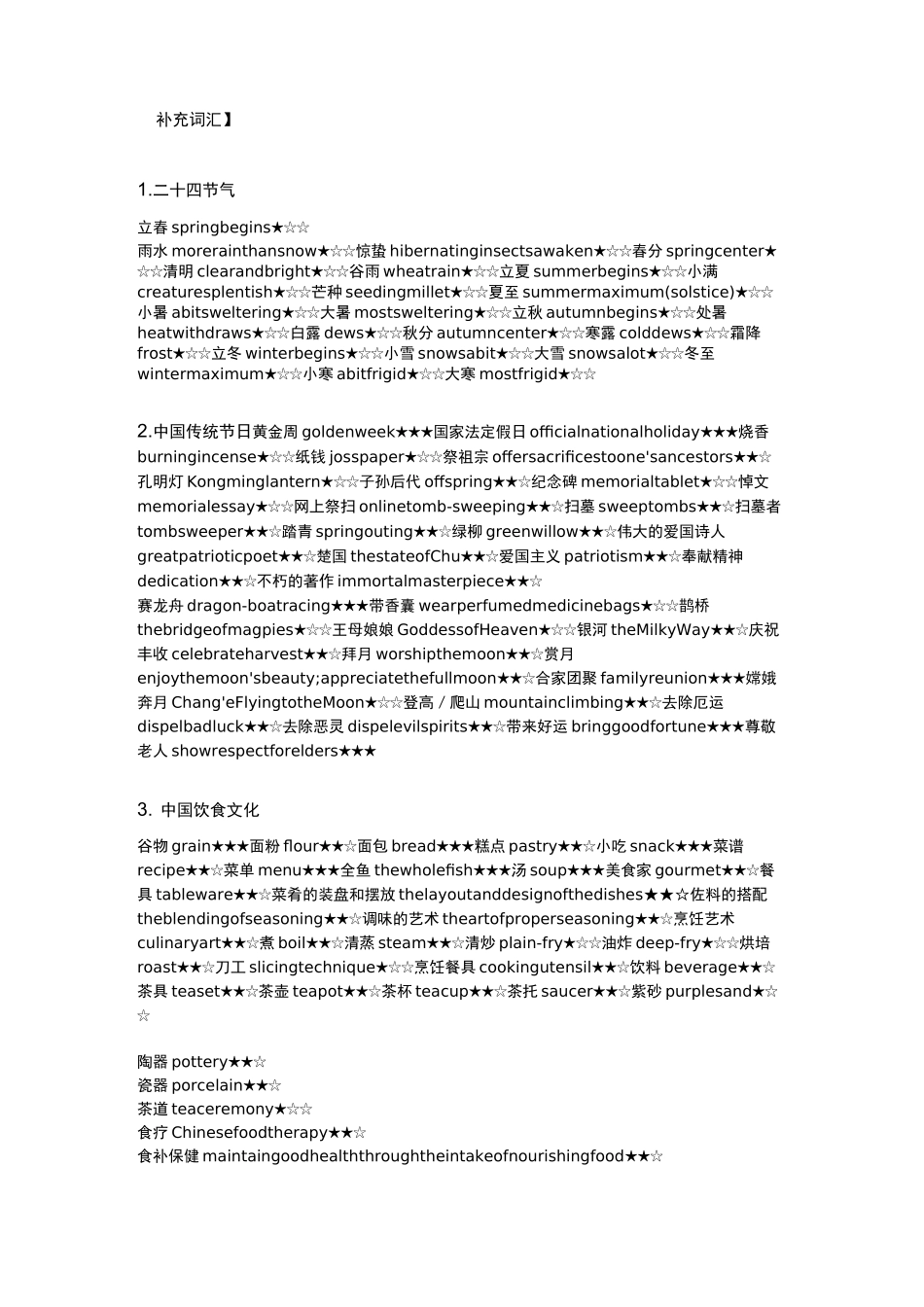 英语翻译话题词汇：历史文化类(二)_第3页