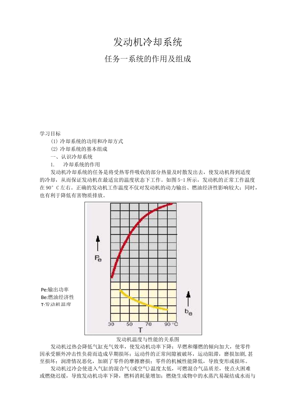 汽车发动机冷却系统的构造与维修教案_第1页