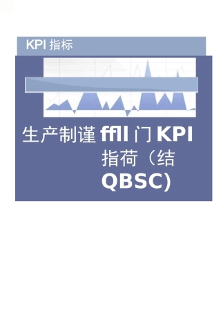 生产制造部门KPI指标(结合BSC)