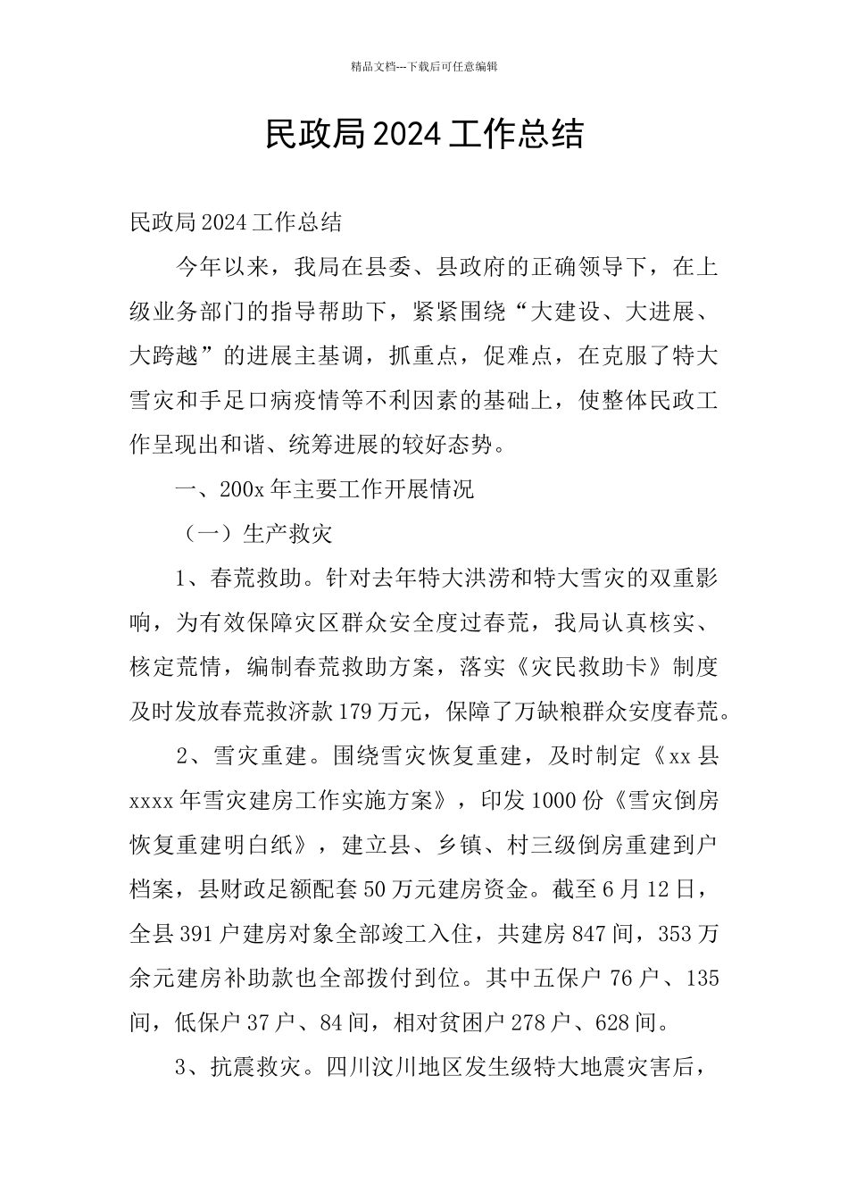 民政局2024工作总结_第1页