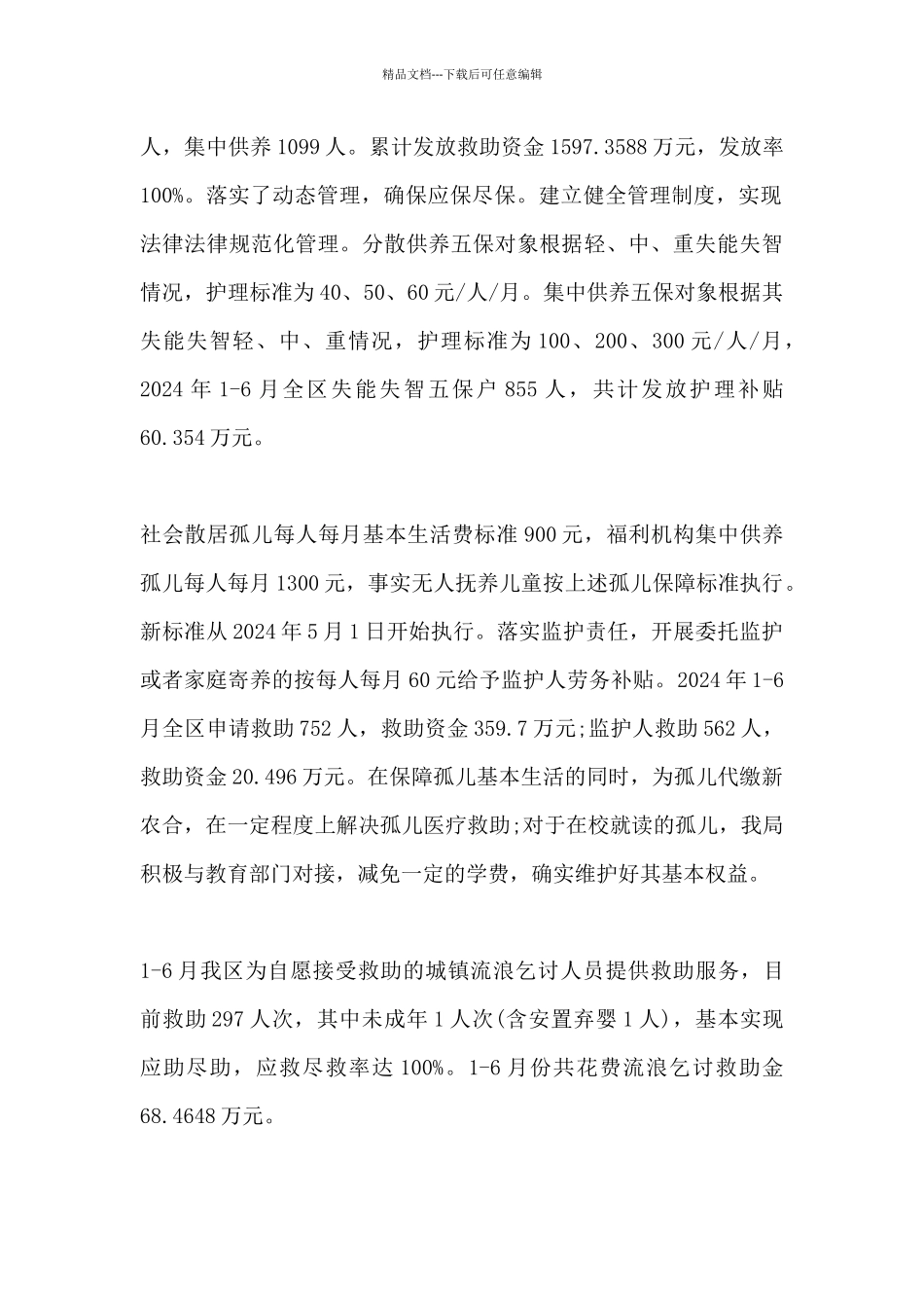 民政局2024年上半年工作总结及下半年工作计划_第3页