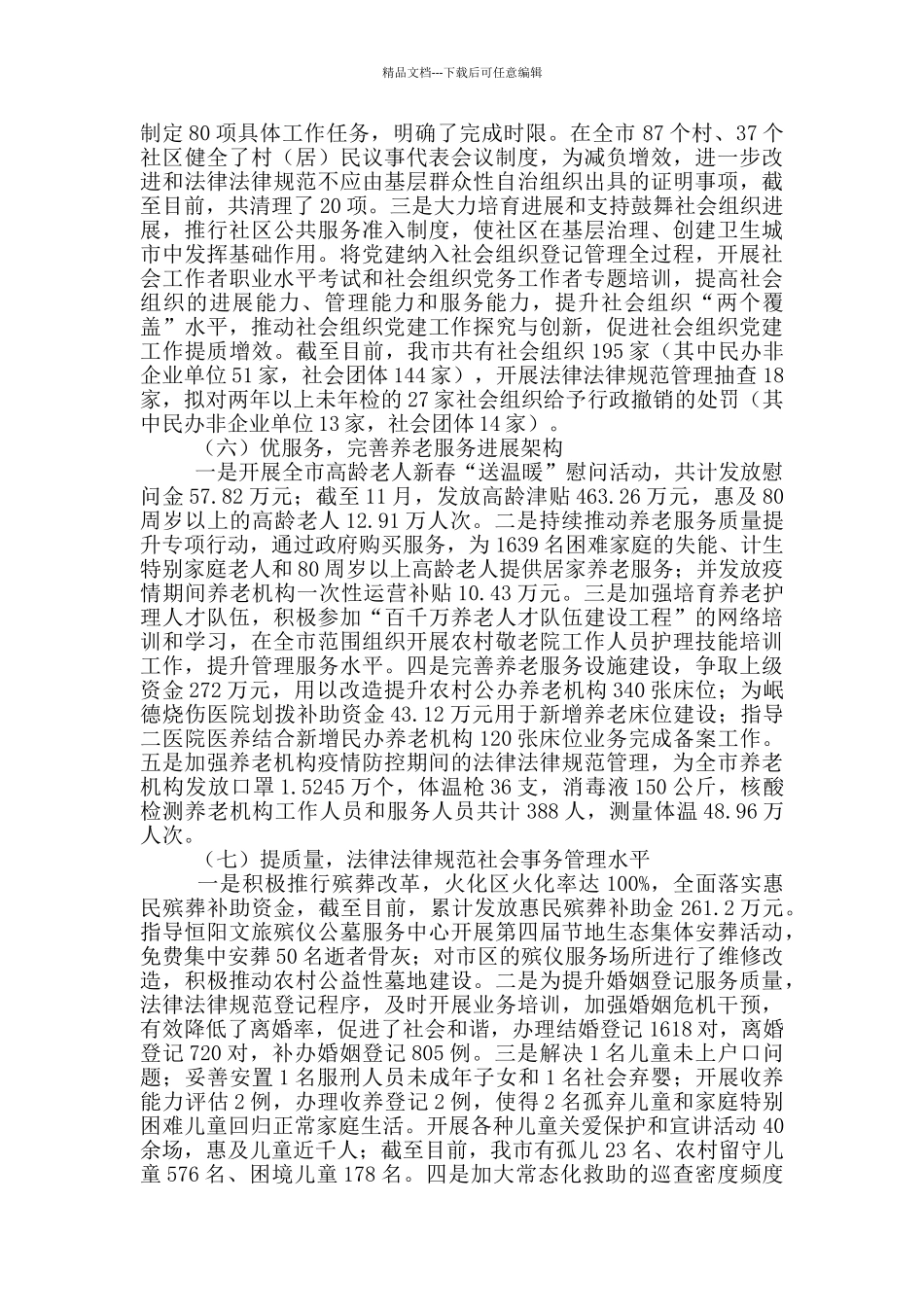 民政局2024年工作总结及2024年计划_第3页