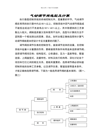 气动调节阀选型及计算