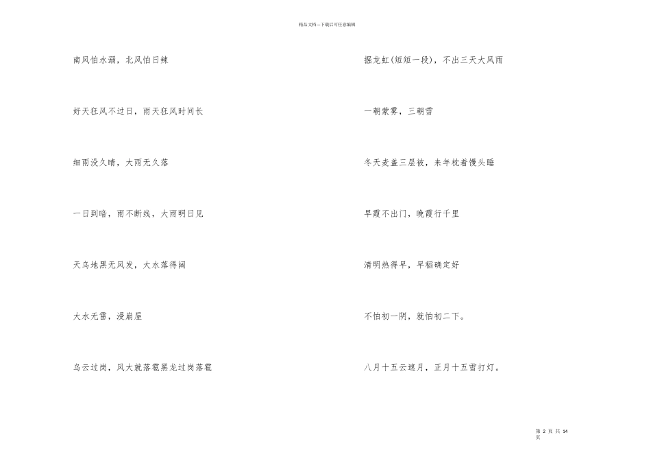 气象谚语大全小学_第2页