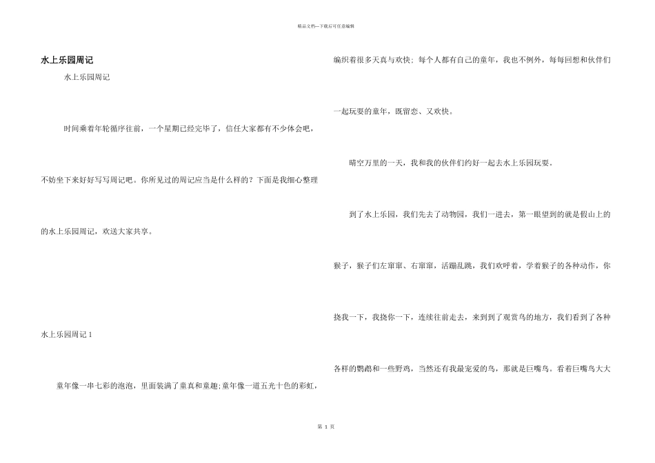 水上乐园周记_第1页