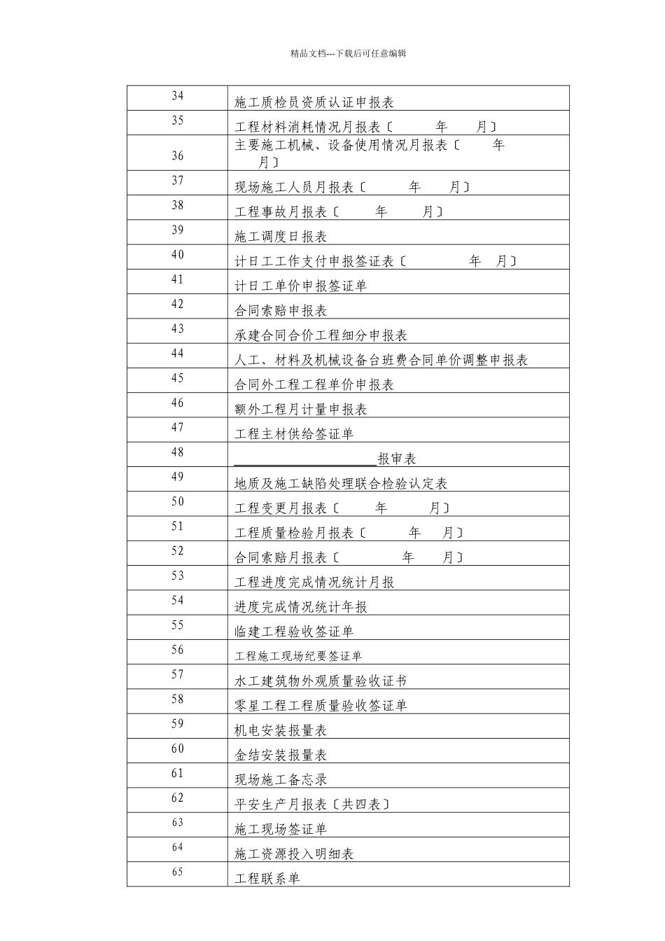 水利水电建设工程综合表_第3页