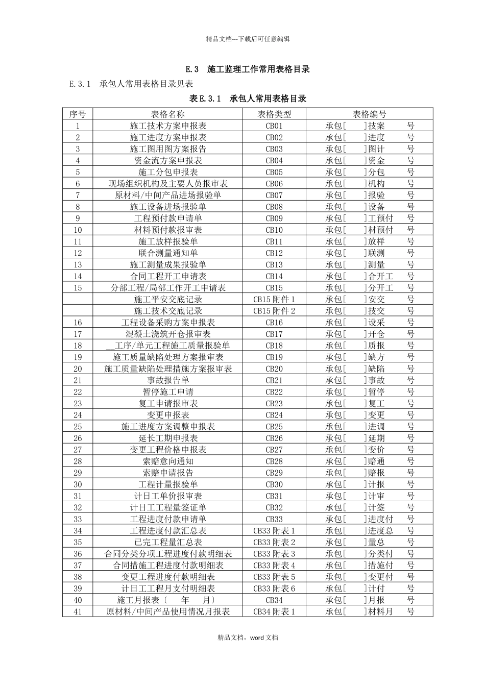 水利水电工程施工、监理用表格_第2页