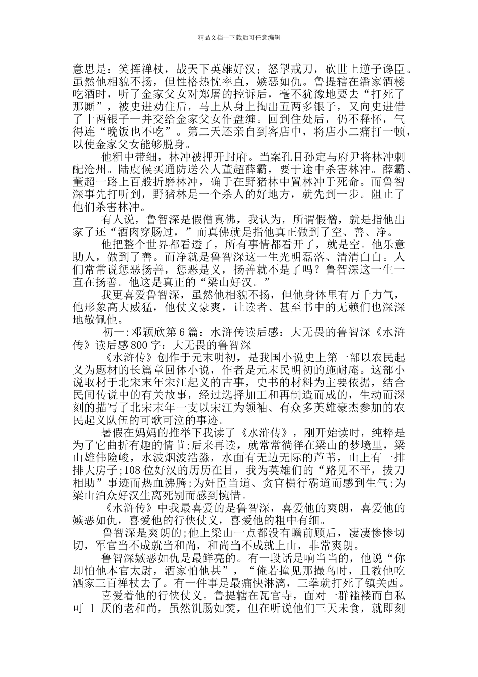 水浒传读后感鲁智深_第3页