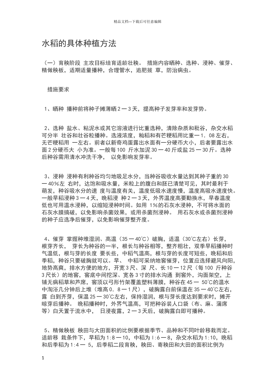 水稻的具体种植方法_第1页