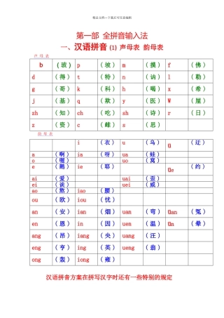 汉语拼音——声母
