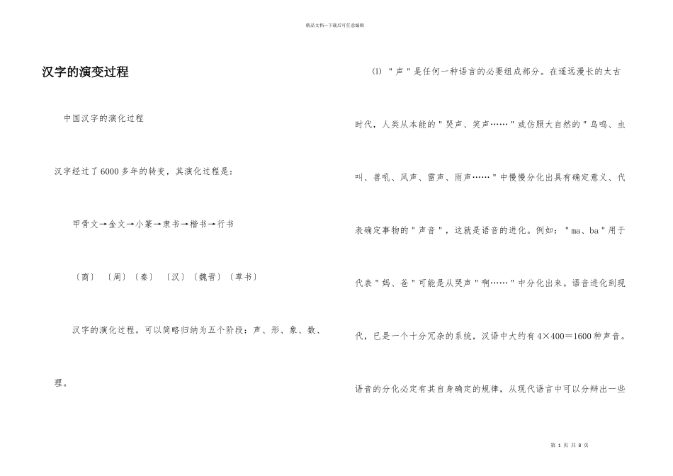 汉字的演变过程_第1页