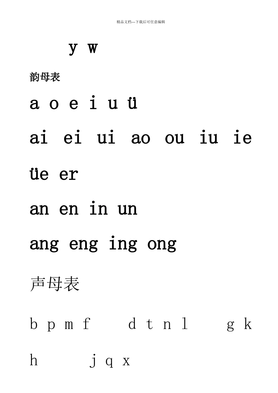 汉语拼音字母表-完整版-可A4打印_第3页