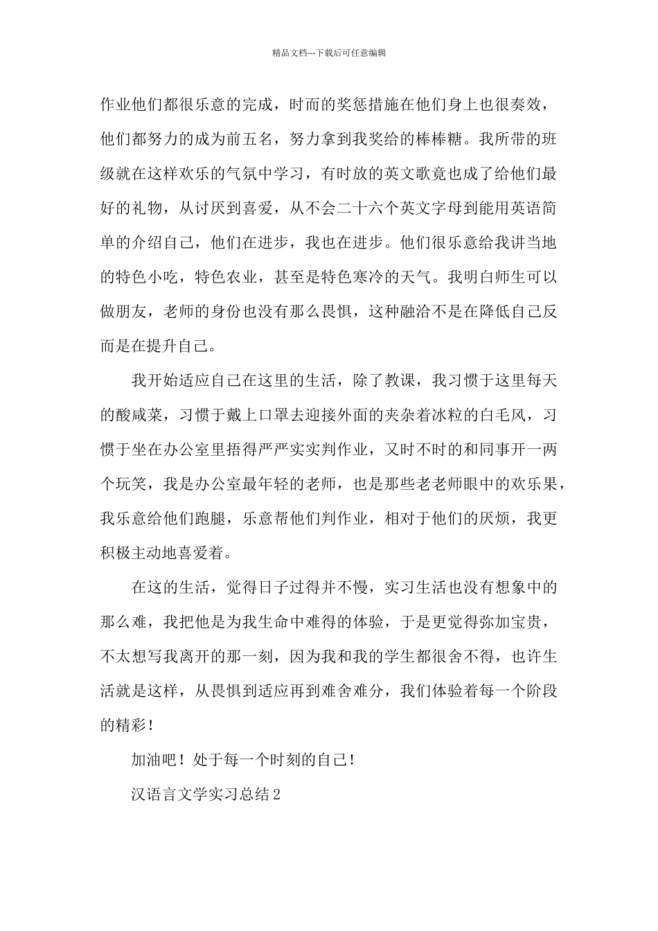 汉语言文学实习总结_第2页