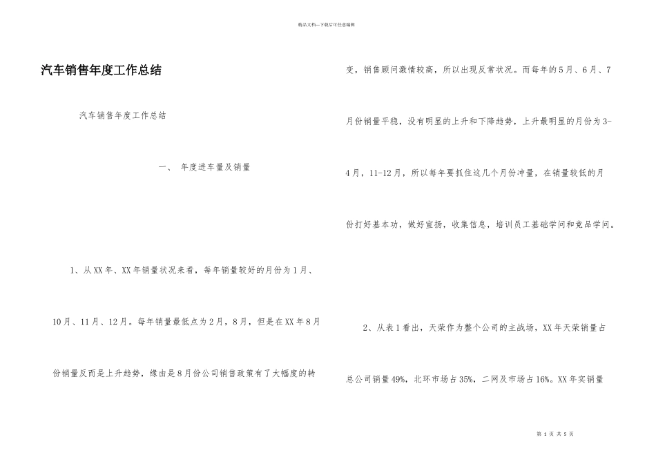 汽车销售年度工作总结_第1页