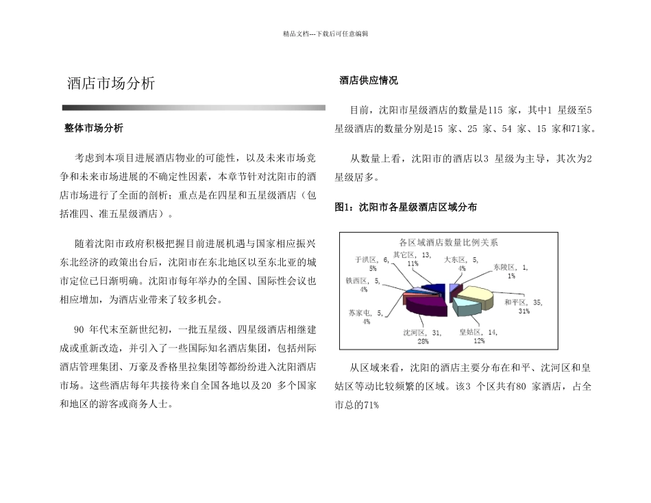 沈阳酒店市场分析_第1页
