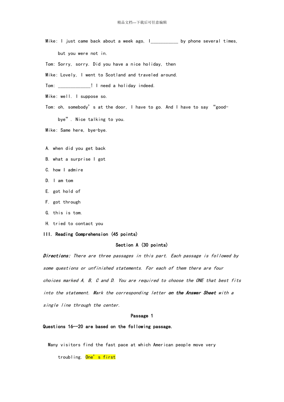 河北专接本英语真题及答案_第3页