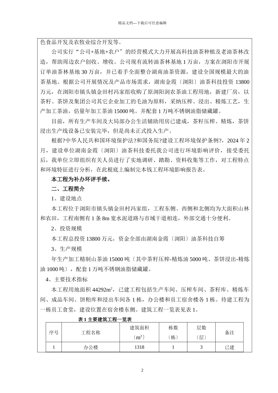 油茶产业示范项目环境影响报告表_第2页