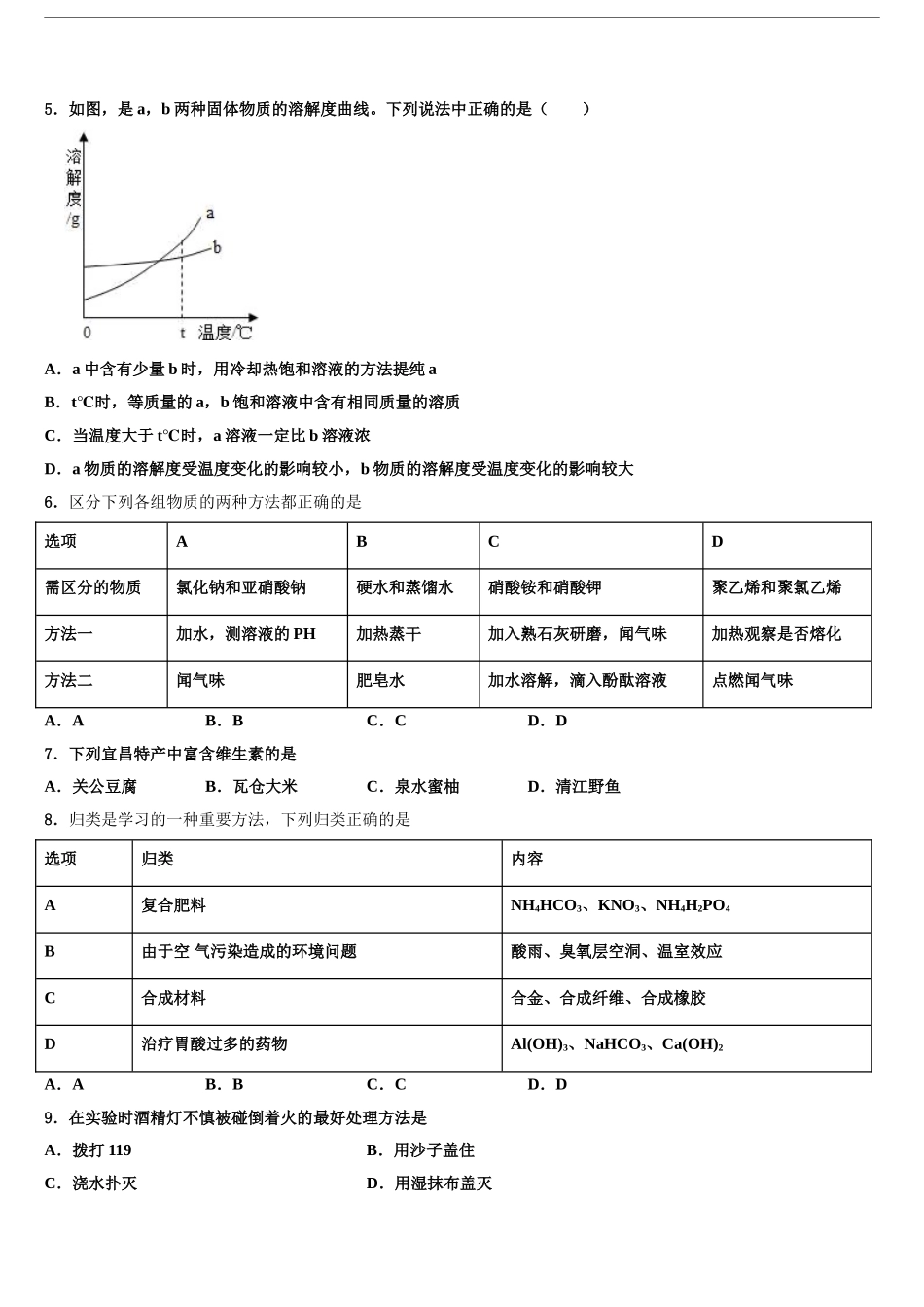 泰州市靖江外国语学校中考三模化学试题含解析_第2页