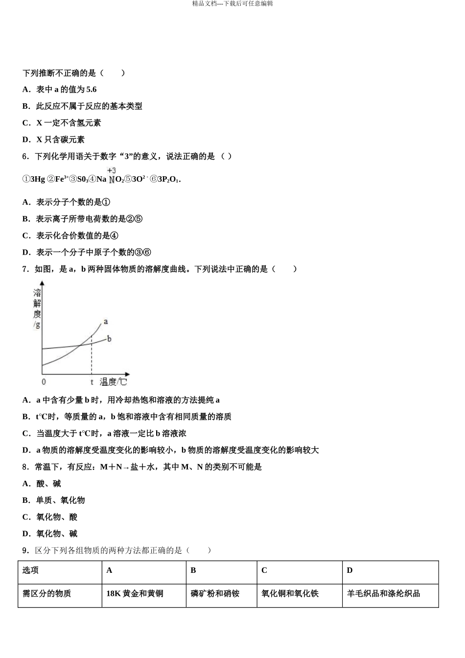 泰州市靖江外国语学校中考冲刺卷化学试题含解析_第3页