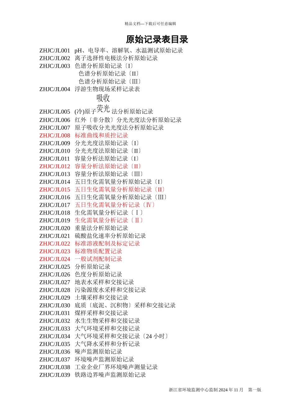 浙江省环境监测系统原始记录表式XXXX12_第2页