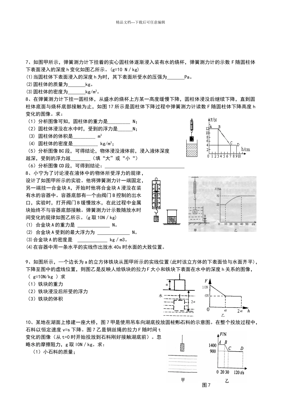 浮力图像习题_第2页