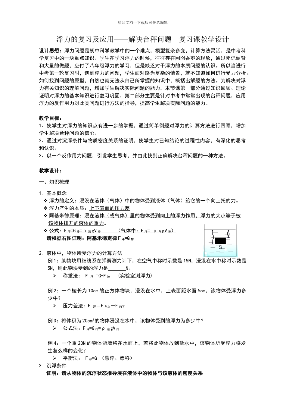 浮力的复习及应用_第1页