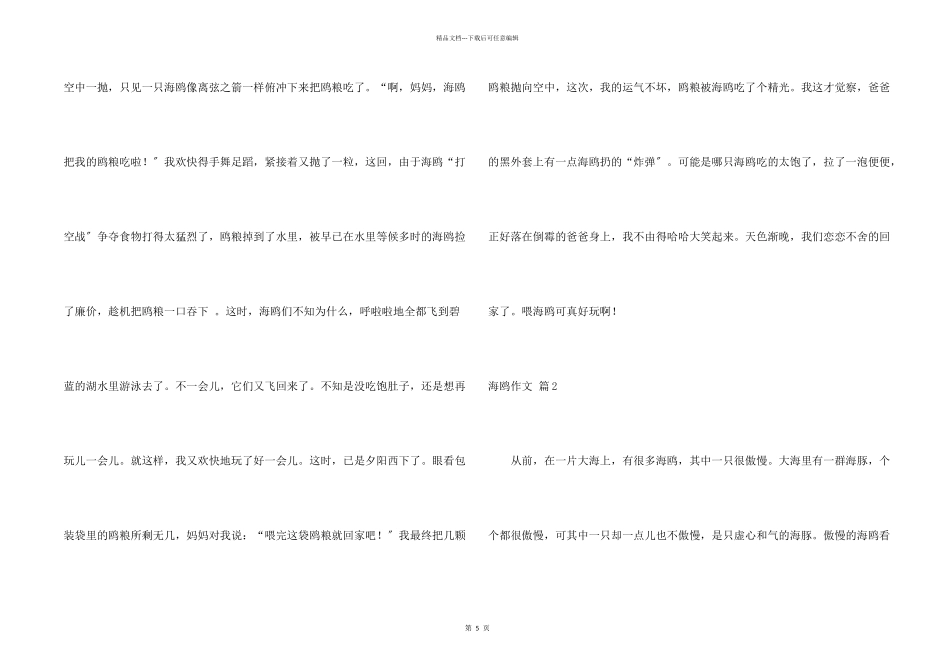海鸥合集五篇_第2页
