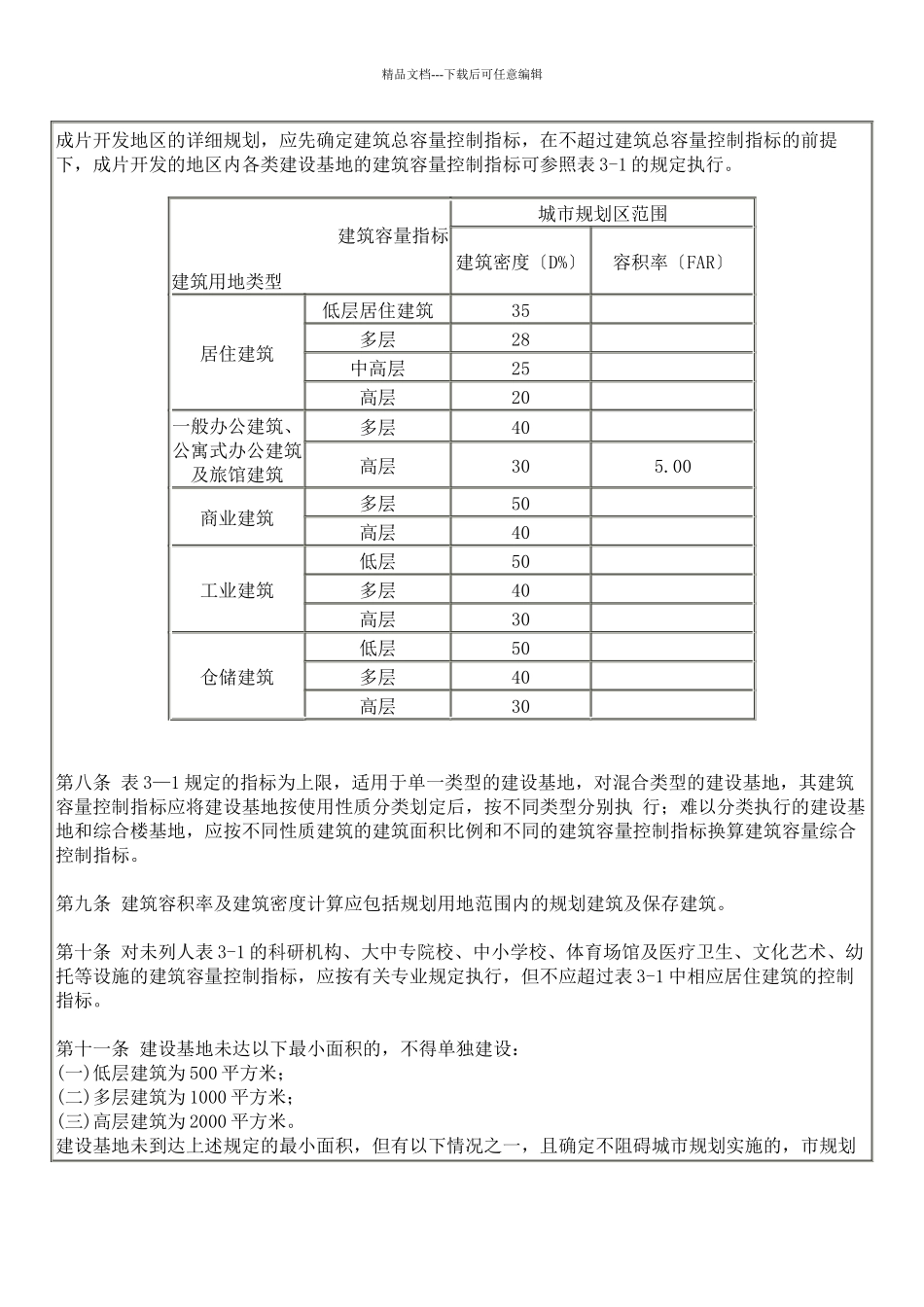 淮南市城市规划管理技术规定_第3页