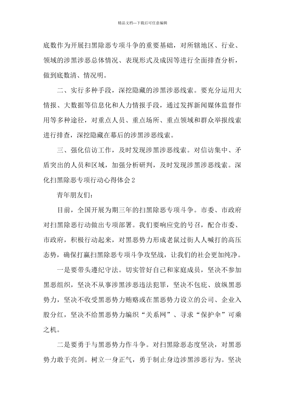 深化扫黑除恶专项行动心得体会4篇_第3页