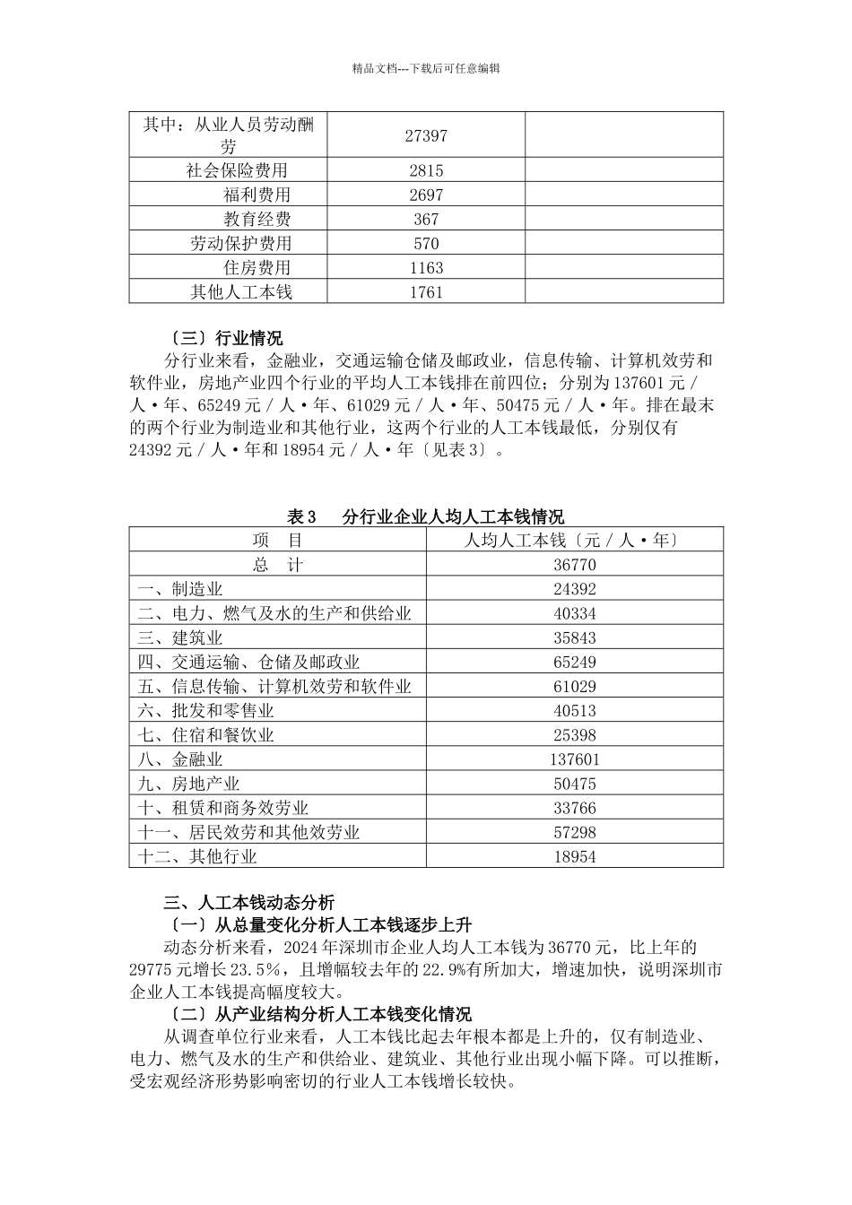 深圳市企业人工成本分析报告_第2页