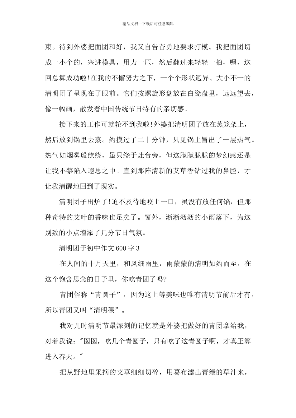 清明团子初中学生作文600字7篇_第3页