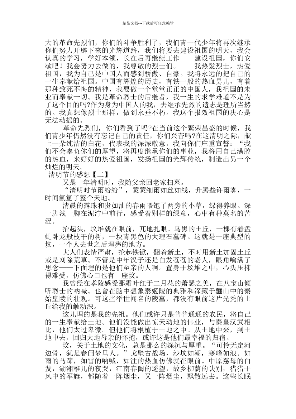 清明节的感想1000字作文_第2页