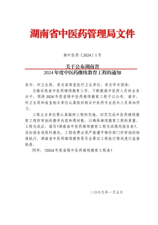 湖南省中医药管理局文件