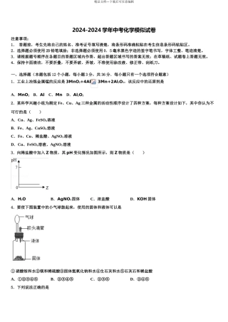 湖南省娄底市娄星区重点中学中考试题猜想化学试卷含解析