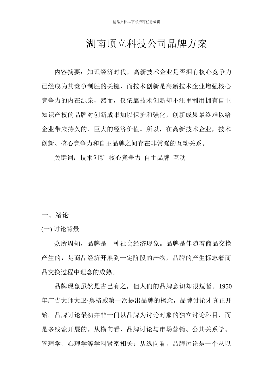 湖南顶立公司品牌方案_第1页