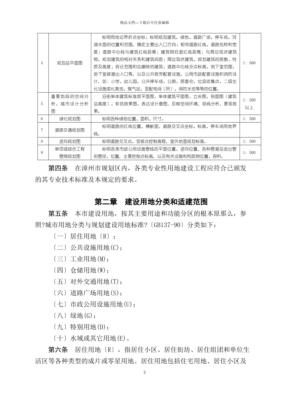 漳州市城市规划管理技术规定_第2页
