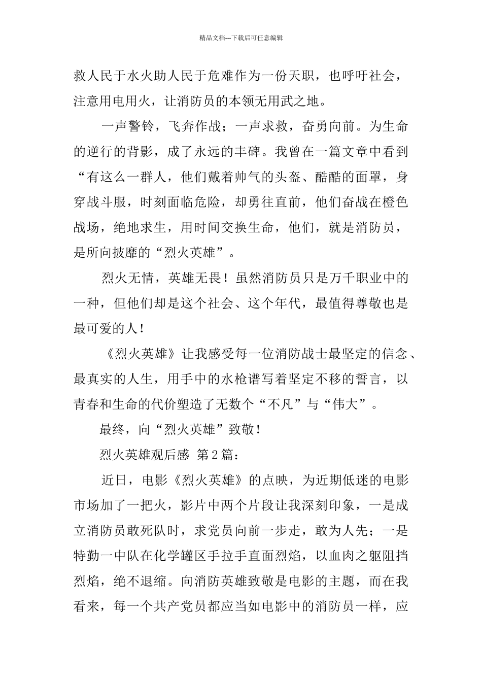 烈火英雄观后感_第2页