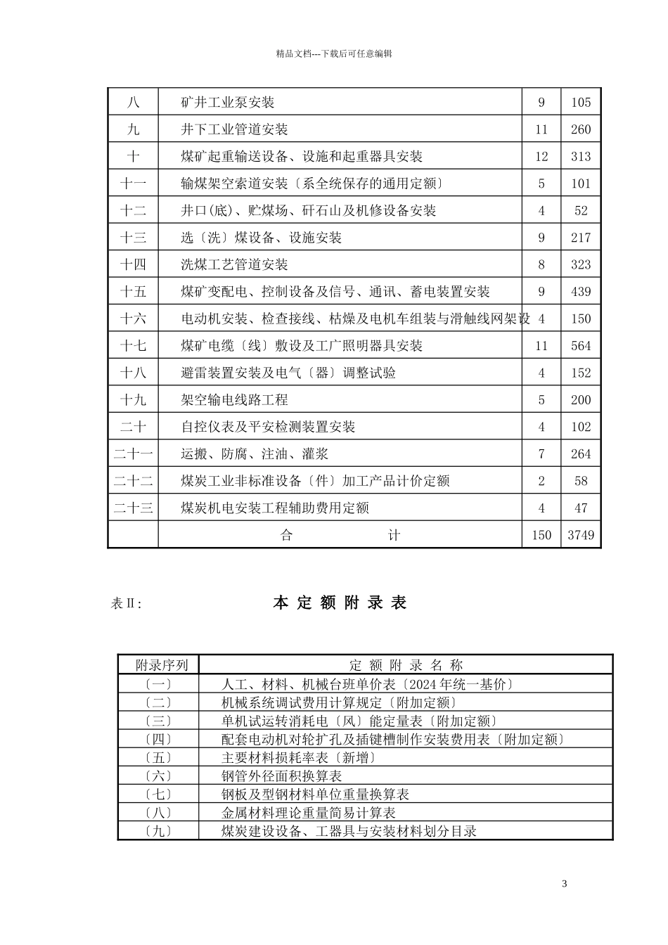 煤炭建设机电安装工程消耗量定额_第3页